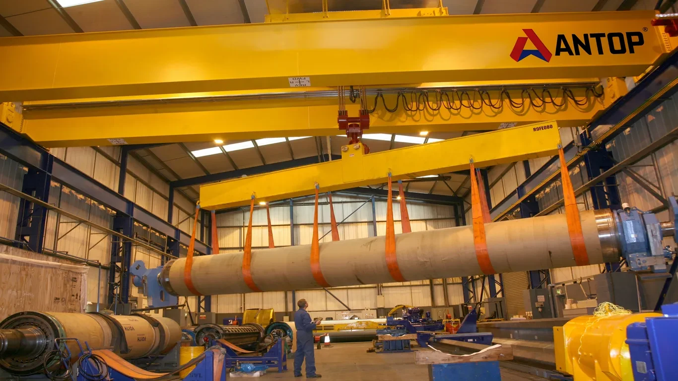 30 Ton Double Girder Overhead Crane Installation in Indonesia Steel Plant
